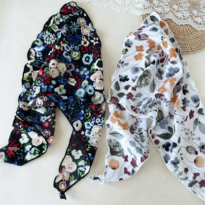 Floral triangle scarf