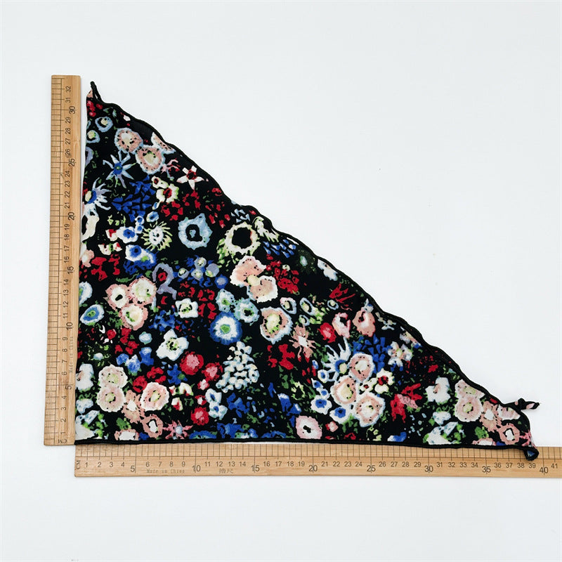 Floral triangle scarf