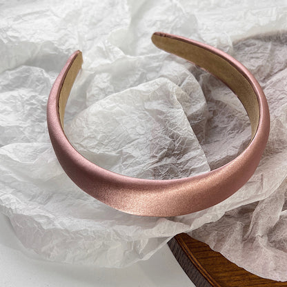 Silky satin padded Alice headband