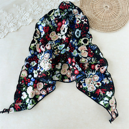 Floral triangle scarf