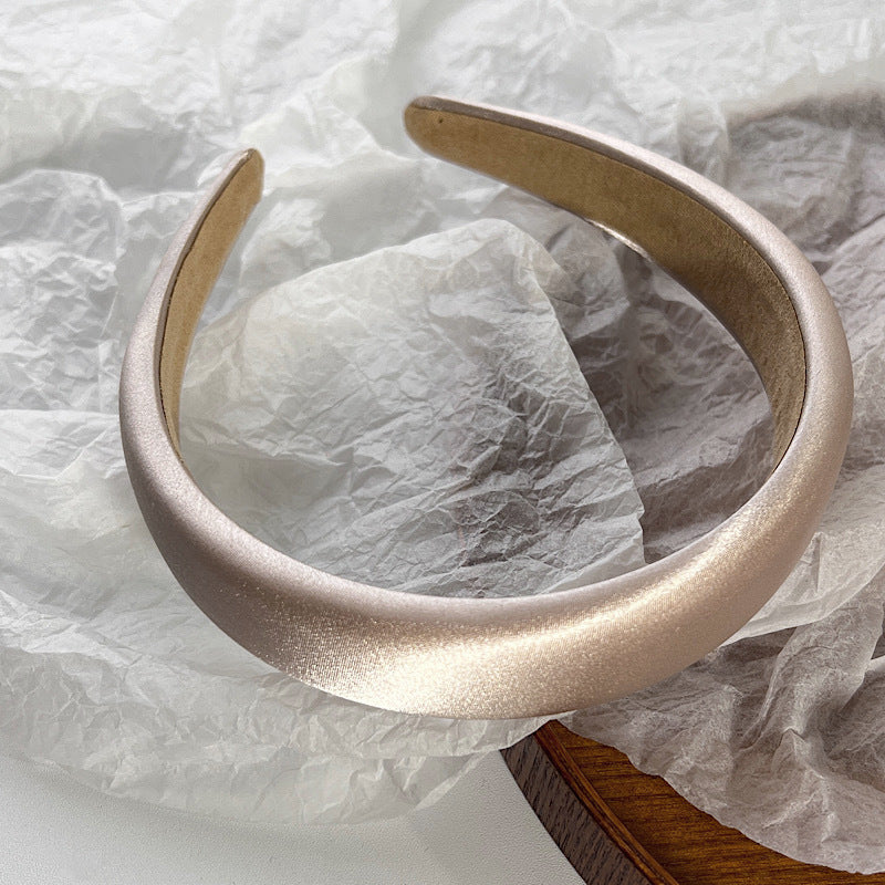 Silky satin padded Alice headband
