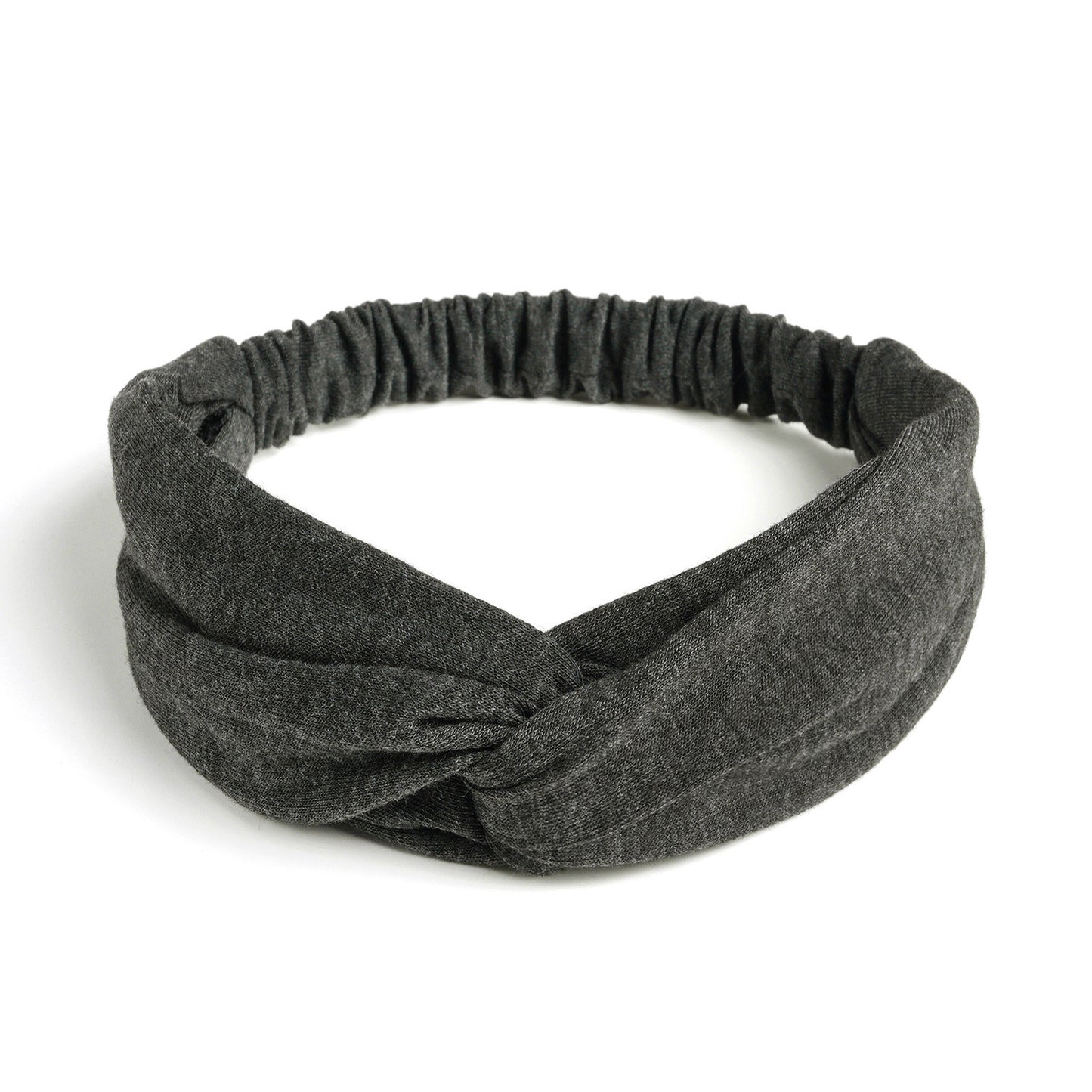 Twist front cotton elastic headband