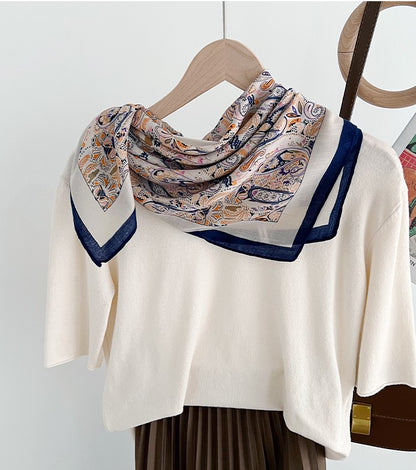 Floral paisley square scarf