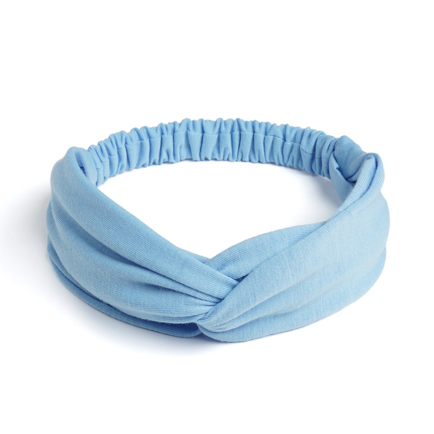 Twist front cotton elastic headband