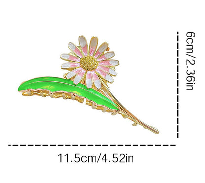 Daisy flower metal hair claw