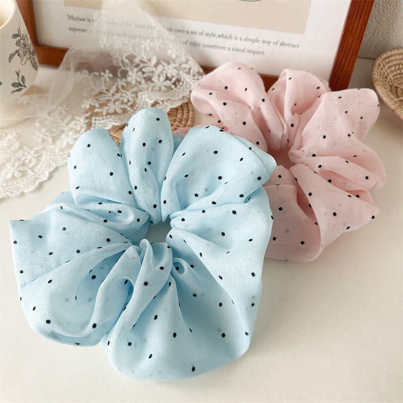 Over-size dotted scrunchies
