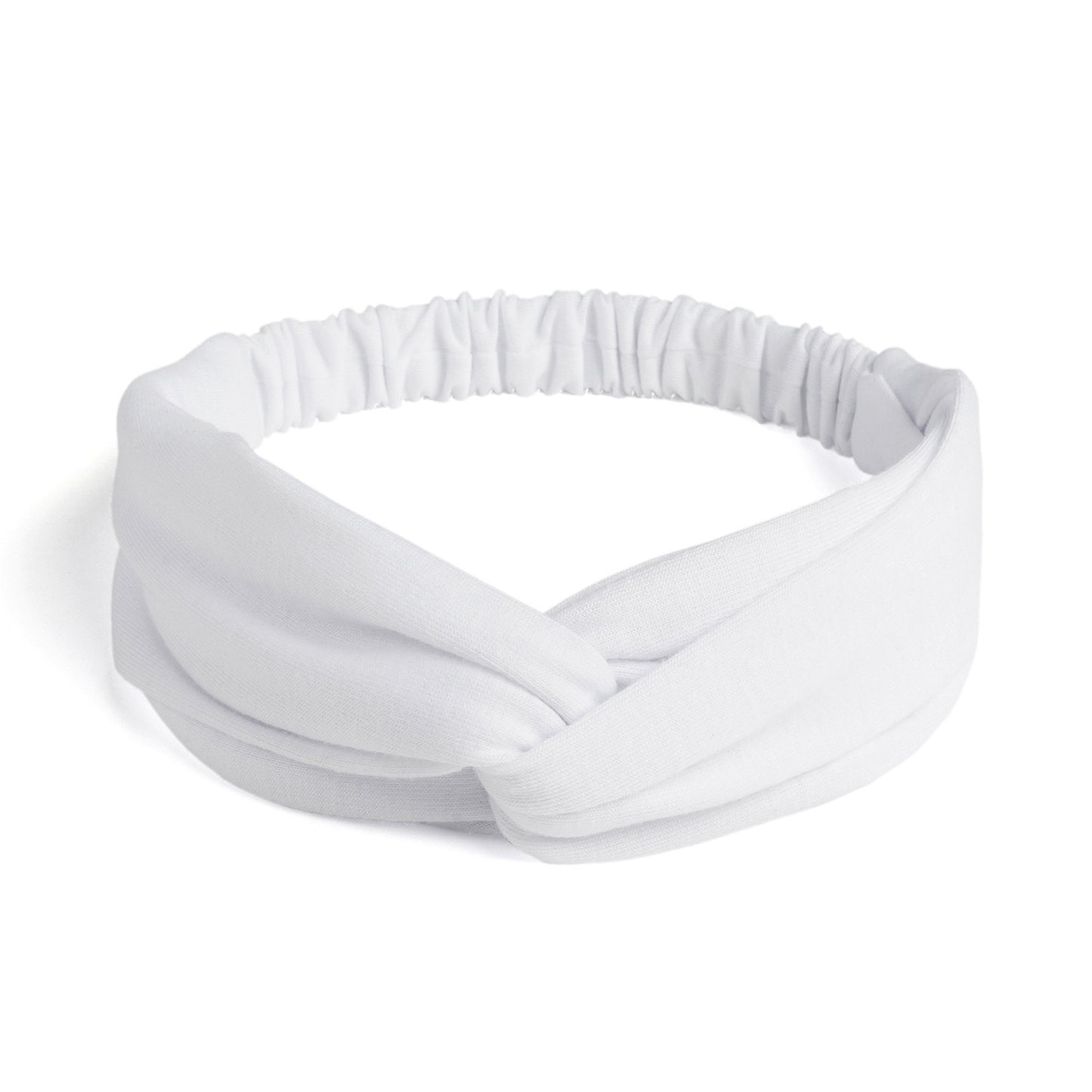 Twist front cotton elastic headband