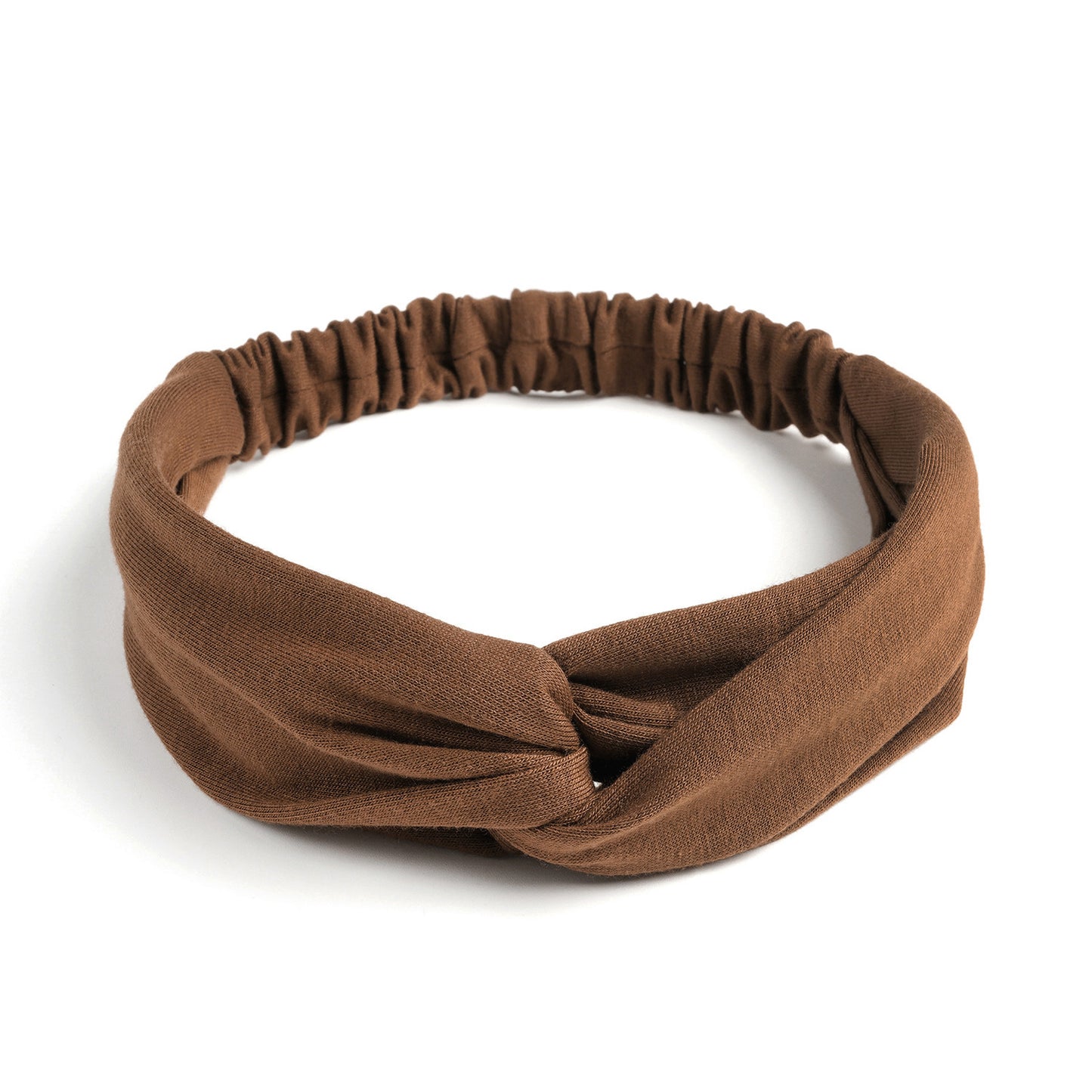 Twist front cotton elastic headband