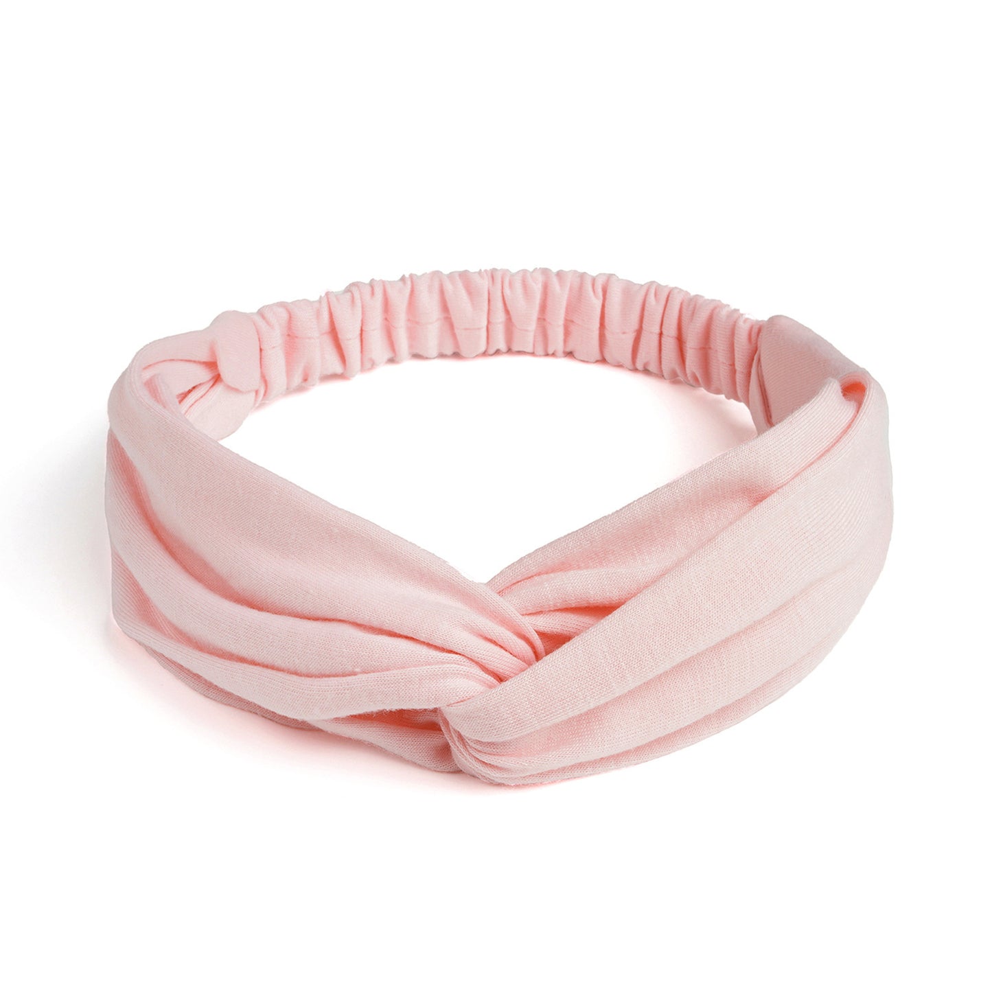 Twist front cotton elastic headband