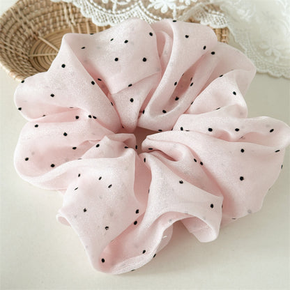 Over-size dotted scrunchies