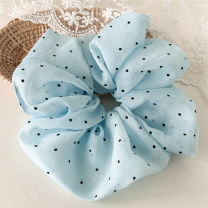 Over-size dotted scrunchies