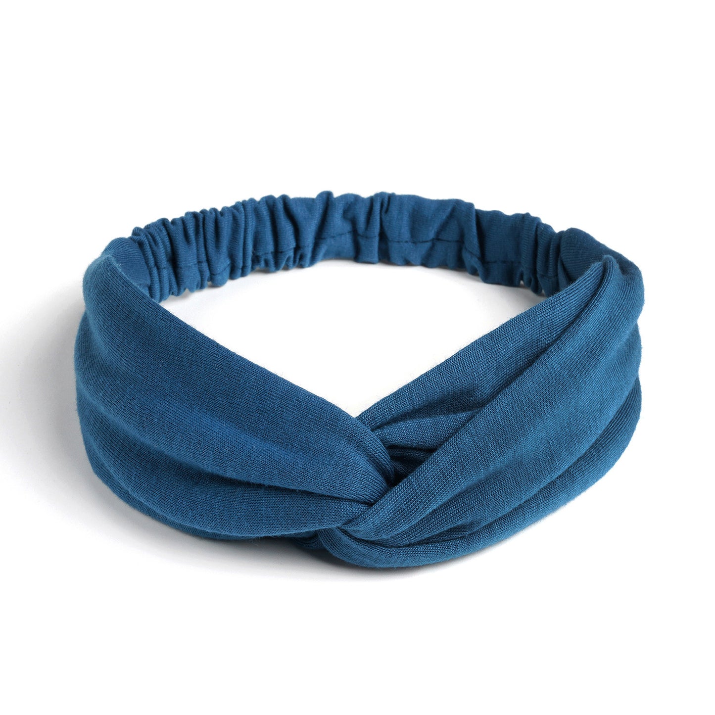 Twist front cotton elastic headband