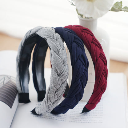 Cotton braided top headband