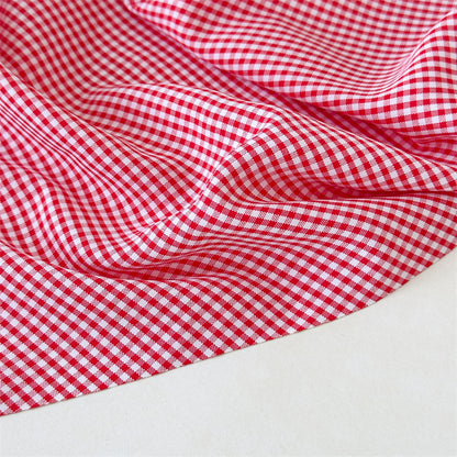 Gingham triangle elastic head scarf