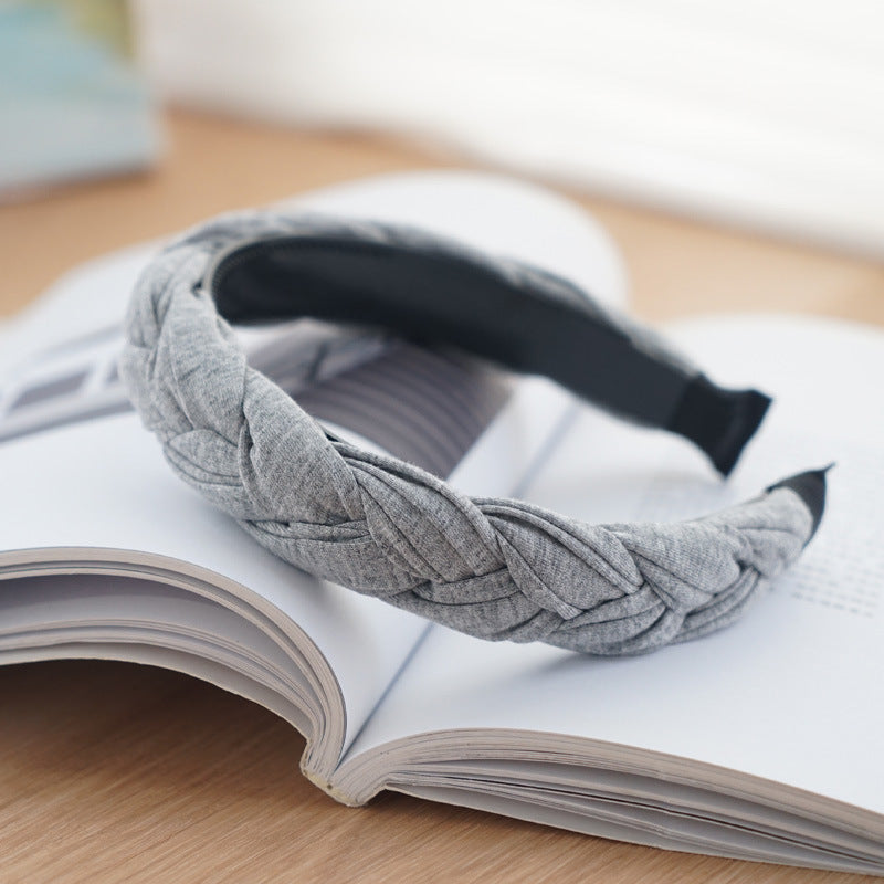 Cotton braided top headband