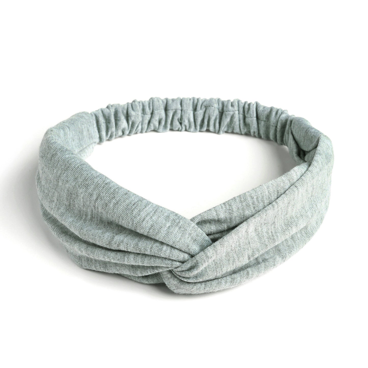 Twist front cotton elastic headband