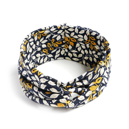 Twist front floral printed headband