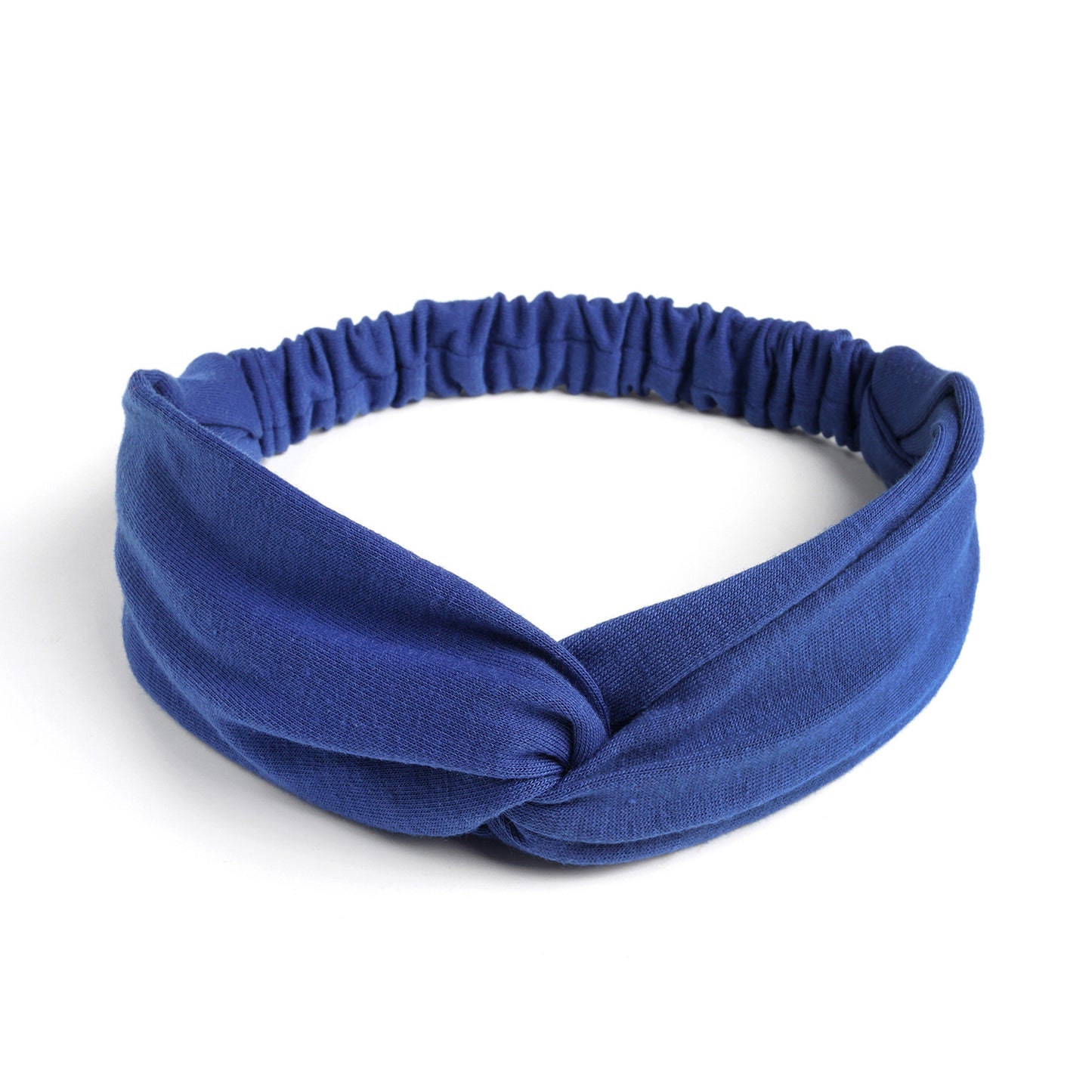 Twist front cotton elastic headband