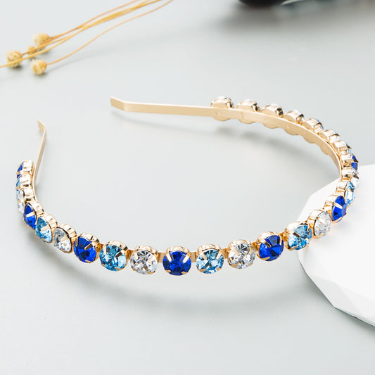Multicoloured rhinestones alloy headband