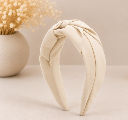 Twist knotted top headband