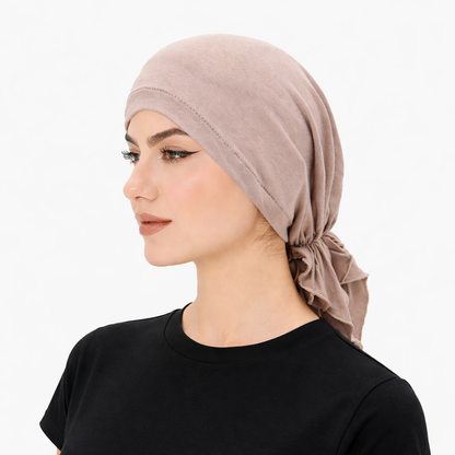 Jersey hair cap with tail
