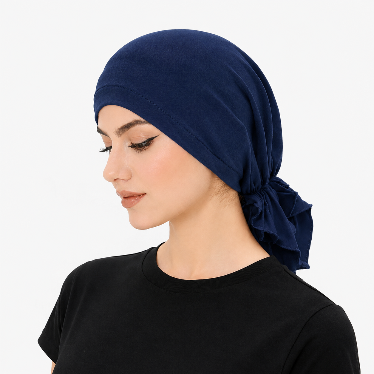 Jersey hair cap with tail