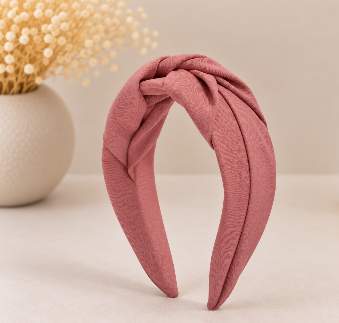Twist knotted top headband
