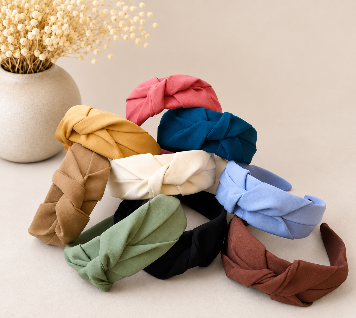 Twist knotted top headband