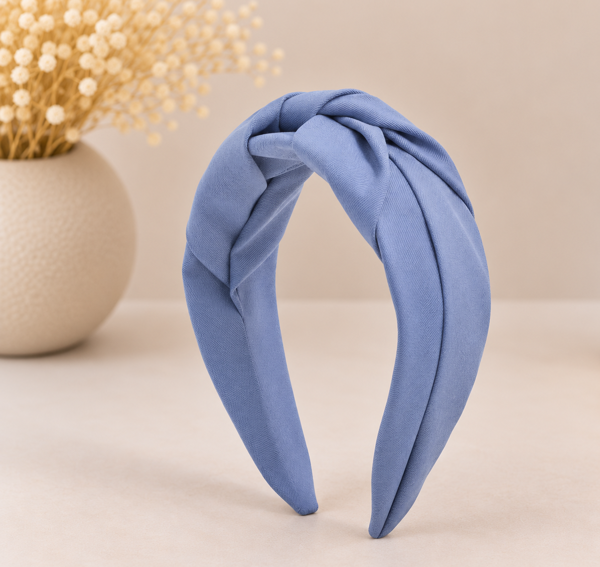 Twist knotted top headband
