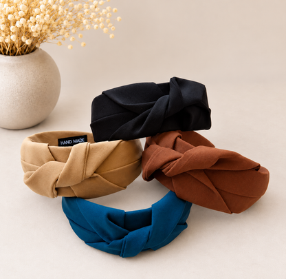 Twist knotted top headband