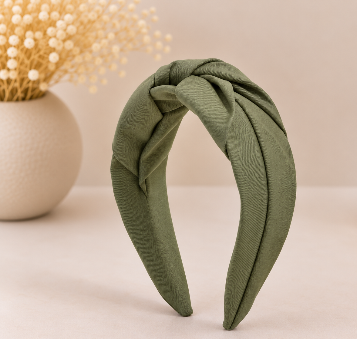 Twist knotted top headband