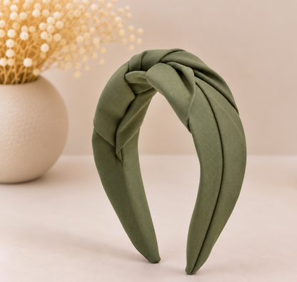 Twist knotted top headband