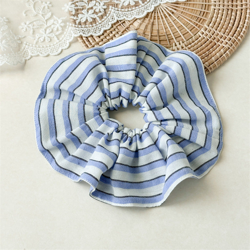 Over-size denim scrunchies