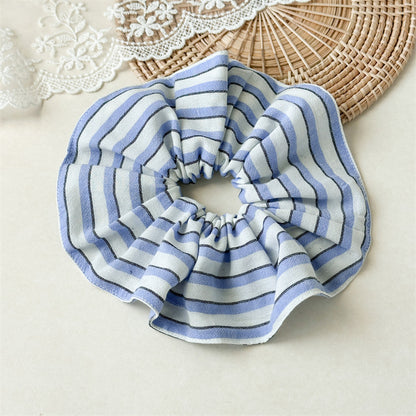 Over-size denim scrunchies