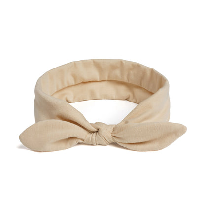 Plain headband with bow