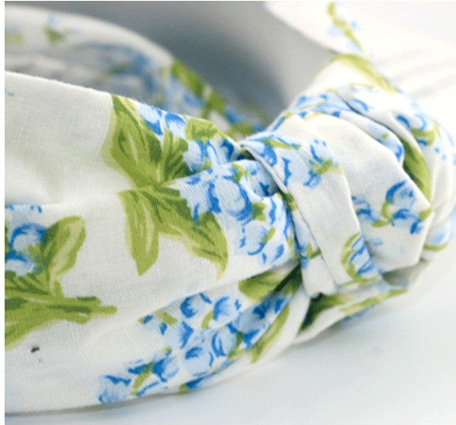 Cotton floral knotted headband