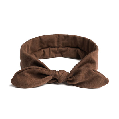 Plain headband with bow