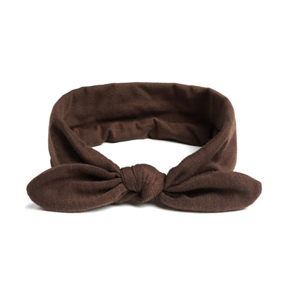 Plain headband with bow