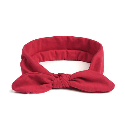 Plain headband with bow