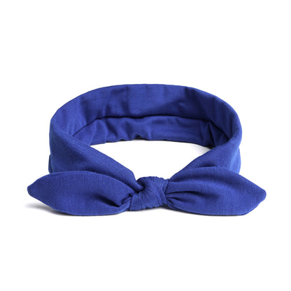 Plain headband with bow