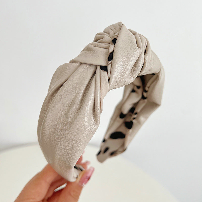 Knotted leather headband