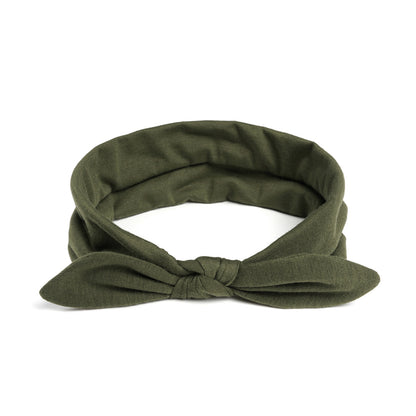 Plain headband with bow