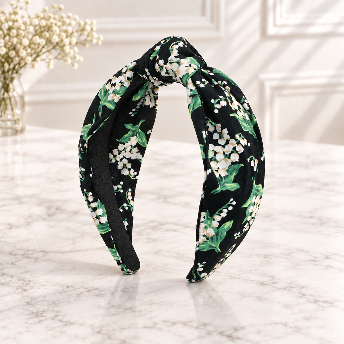 Cotton floral knotted headband