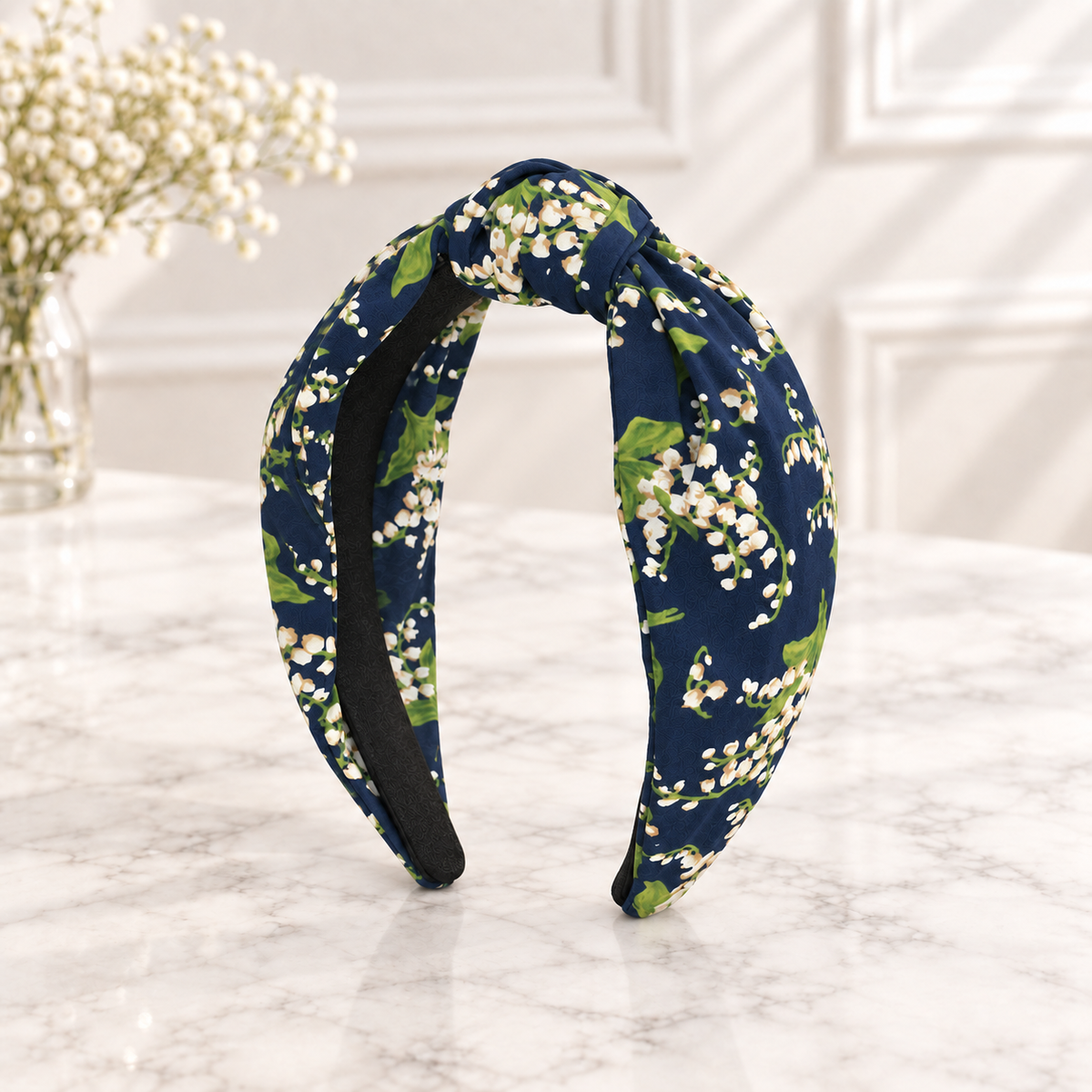 Cotton floral knotted headband