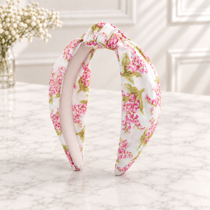 Cotton floral knotted headband