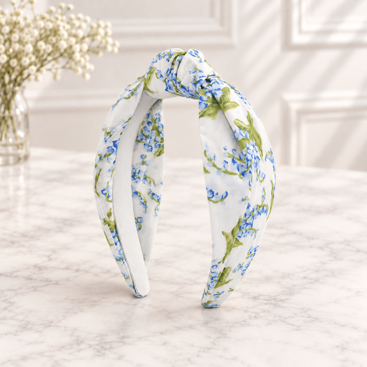 Cotton floral knotted headband