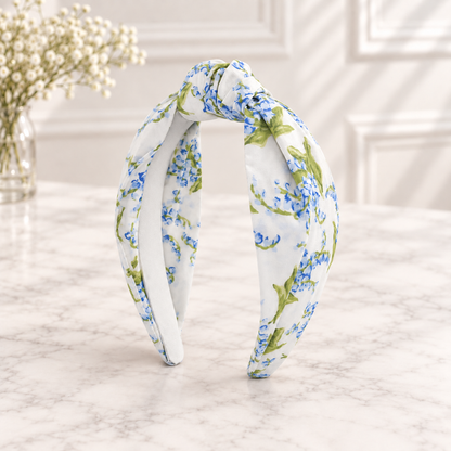 Cotton floral knotted headband