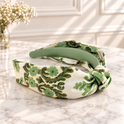 Bright floral knotted headband