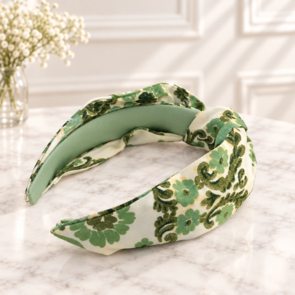 Bright floral knotted headband