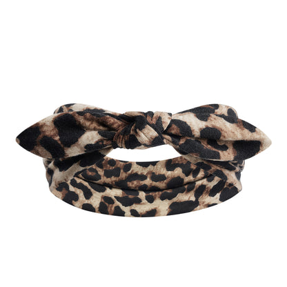 Paisley print headband with bow